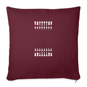 Échiquier échiquier pions - Housse de coussin décorative 45 x 45 cm - bordeaux - Devant