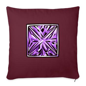 Diamant Edelstein - Sofakissenbezug 45 x 45 cm - Burgunderrot - Vorne