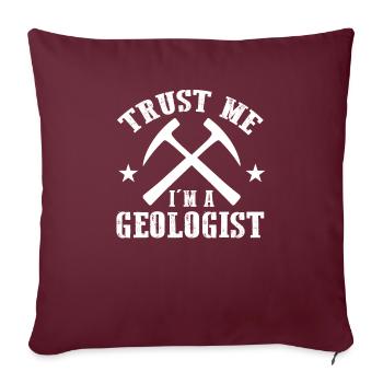 Géologie - Housse de coussin décorative 45 x 45 cm - bordeaux - Devant