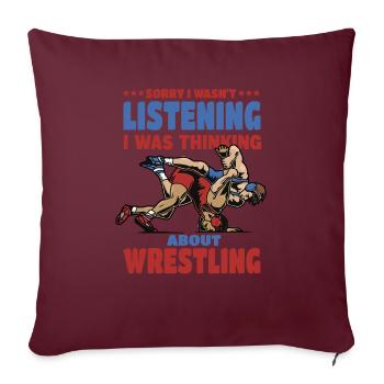 Wrestling Wrestler - Sofakissenbezug 45 x 45 cm - Burgunderrot - Vorne