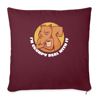 Je suis froissé par un écureuil en colère - Housse de coussin décorative 45 x 45 cm - bordeaux - Devant