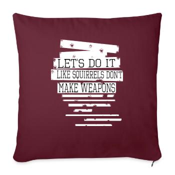 dictons anniversaire cadeau idée hippie paix amour - Housse de coussin décorative 45 x 45 cm - bordeaux - Devant