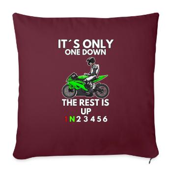 Moto Lifestyle / Moto / Moto motard - Housse de coussin décorative 45 x 45 cm - bordeaux - Devant