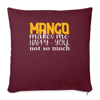 La mangue me rend heureux que tu n’en aies pas autant - Housse de coussin décorative 45 x 45 cm - bordeaux - Devant