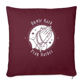 Hektik Hart Bete Härter Jesus Kreuzt Hand Den - Sofakissenbezug 45 x 45 cm - Burgunderrot - Vorne