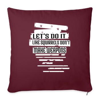 contre-culture hippie présent amour citation drôle - Housse de coussin décorative 45 x 45 cm - bordeaux - Devant