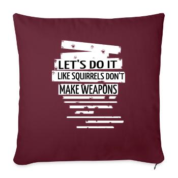 Idée cadeau d’oiseau présent contre-culture vert hippie - Housse de coussin décorative 45 x 45 cm - bordeaux - Devant