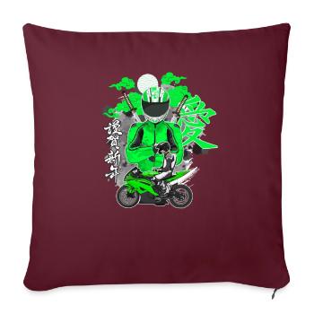 Moto Lifestyle / Moto / Moto motard - Housse de coussin décorative 45 x 45 cm - bordeaux - Devant