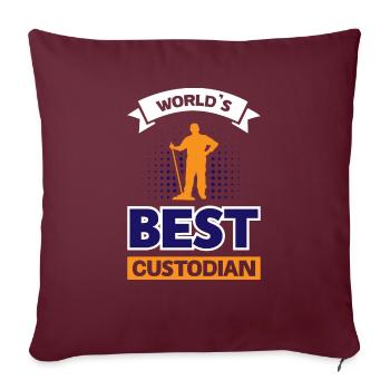 Meilleur gardien du monde - Housse de coussin décorative 45 x 45 cm - bordeaux - Devant
