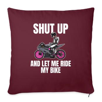 Moto Lifestyle / Moto / Moto motard - Housse de coussin décorative 45 x 45 cm - bordeaux - Devant
