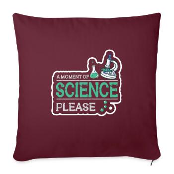 Biologie Lehrer Motiv Naturwissenschaft - Sofakissenbezug 45 x 45 cm - Burgunderrot - Vorne