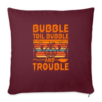 Halloween Bubble trouble - Sofakissenbezug 45 x 45 cm - Burgunderrot - Vorne