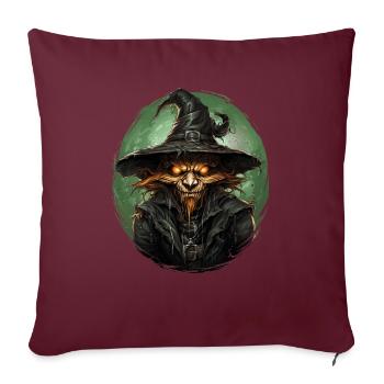 Scarecrow Halloween Cartoon Scary Scarecrow - Housse de coussin décorative 45 x 45 cm - bordeaux - Devant