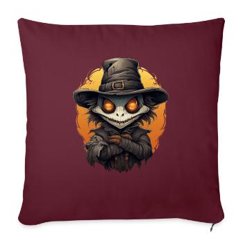 Scarecrow Halloween Cartoon Scary Scarecrow - Housse de coussin décorative 45 x 45 cm - bordeaux - Devant