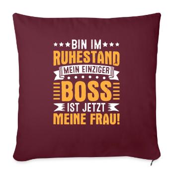 Drôle de cadeau d’adieu à la retraite - Housse de coussin décorative 45 x 45 cm - bordeaux - Devant