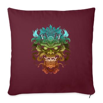 Fantasy Dragon Anime Dragon Head Reptile mythique - Housse de coussin décorative 45 x 45 cm - bordeaux - Devant