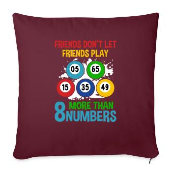 Les jeux de Keno égayent votre soirée de jeux avec - Housse de coussin décorative 45 x 45 cm - bordeaux - Devant