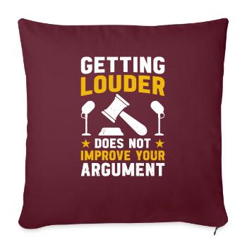 s’adonner à l’art du débat politique et - Housse de coussin décorative 45 x 45 cm - bordeaux - Devant