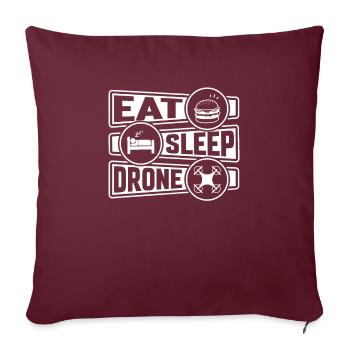 Drone pilote cadeau Drones T Shirt - Housse de coussin décorative 45 x 45 cm - bordeaux - Devant