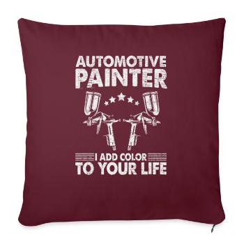 Peintre automobile Peintre de véhicules - Housse de coussin décorative 45 x 45 cm - bordeaux - Devant