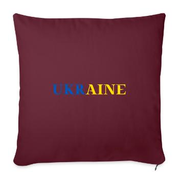 Ukraine Ukrainian Flag Gift Idea - Sofa pillowcase 17,3'' x 17,3'' (45 x 45 cm) - burgundy - Front