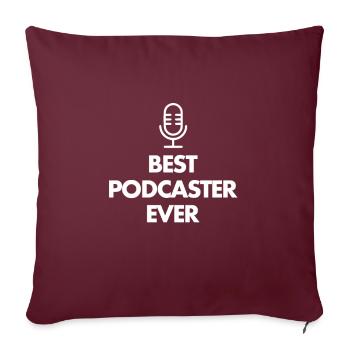 Podcast - Housse de coussin décorative 45 x 45 cm - bordeaux - Devant