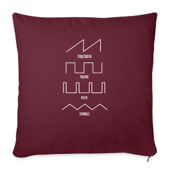 Synthétiseur modulaire Synthétiseur Synthétiseur Techno Analog - Housse de coussin décorative 45 x 45 cm - bordeaux - Devant