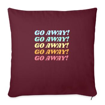 Va t'en va t'en va en disant - Housse de coussin décorative 45 x 45 cm - bordeaux - Devant