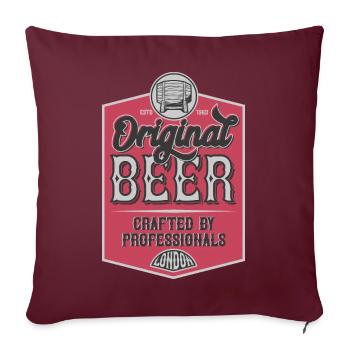 Bière - Housse de coussin décorative 45 x 45 cm - bordeaux - Devant