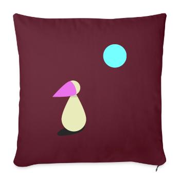 Cadeau de Clair de Lune - Housse de coussin décorative 45 x 45 cm - bordeaux - Devant