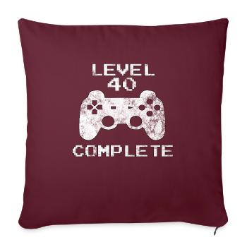 Anniversaire 40 cadeau de jeu de chemise homme - Housse de coussin décorative 45 x 45 cm - bordeaux - Devant