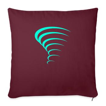 Conception de tornade - Housse de coussin décorative 45 x 45 cm - bordeaux - Devant