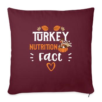 Turkey Nutrition Fact - Sofakissenbezug 45 x 45 cm - Burgunderrot - Vorne