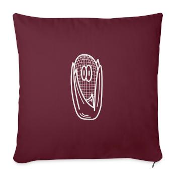 Drôle Corncob Drôle - Housse de coussin décorative 45 x 45 cm - bordeaux - Devant