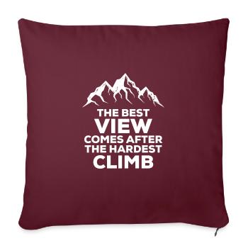 Escalade escalade montagne - Housse de coussin décorative 45 x 45 cm - bordeaux - Devant