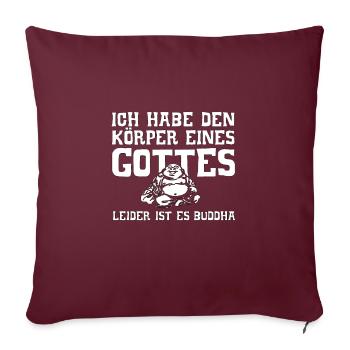 Dick Fett Dicker Übergewicht Übergewichtig dick - Sofakissenbezug 45 x 45 cm - Burgunderrot - Vorne