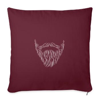 Bart Beard - Housse de coussin décorative 45 x 45 cm - bordeaux - Devant