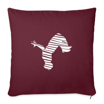 Parkour Sport - Housse de coussin décorative 45 x 45 cm - bordeaux - Devant