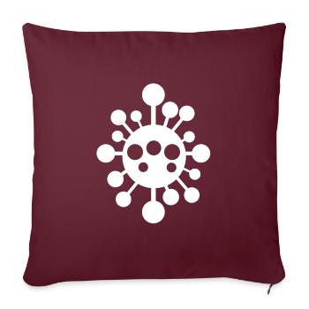 Virus Viren Bakterien - Sofakissenbezug 45 x 45 cm - Burgunderrot - Vorne