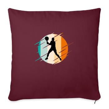 Tennis Kunst Tennisspieler Vorhand Tennistraining - Sofakissenbezug 45 x 45 cm - Burgunderrot - Vorne