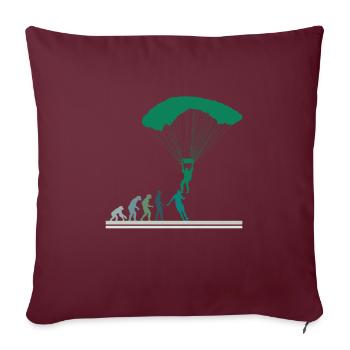 Parachute Evolution Parachute Skydiving - Housse de coussin décorative 45 x 45 cm - bordeaux - Devant