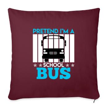 Bus Sort chauffeur bus cadeau - Housse de coussin décorative 45 x 45 cm - bordeaux - Devant