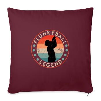 Jeu à boire amusant Flunkyball Légende Vintage - Housse de coussin décorative 45 x 45 cm - bordeaux - Devant