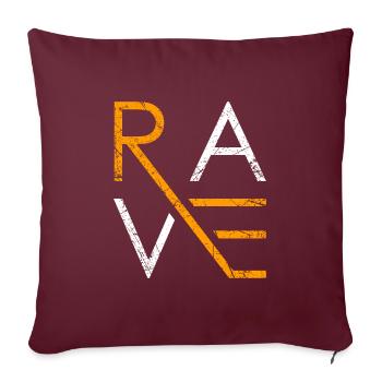 Rave cadeau techno musique Techno Parti - Housse de coussin décorative 45 x 45 cm - bordeaux - Devant