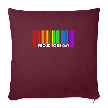 Proud to be Gay Pride LGBT Pride Schwulen Geschenk - Sofakissenbezug 45 x 45 cm - Burgunderrot - Vorne