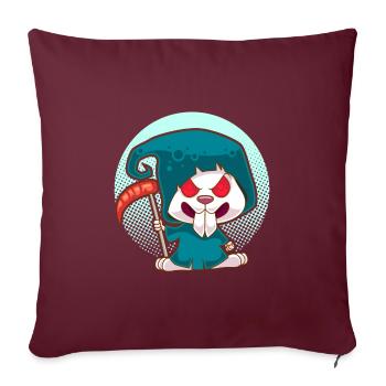 Méchant lapin méchant Hasi Drôle de Lapin Cadeau - Housse de coussin décorative 45 x 45 cm - bordeaux - Devant