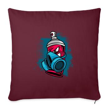 Peintures de peinture - Housse de coussin décorative 45 x 45 cm - bordeaux - Devant