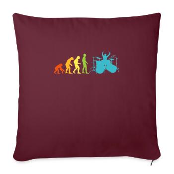Groupe de musique Batteur Evolution Drumsticks - Housse de coussin décorative 45 x 45 cm - bordeaux - Devant
