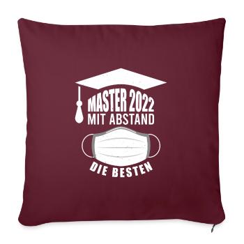 Master Pandemie Master Abschluss 2022 - Sofakissenbezug 45 x 45 cm - Burgunderrot - Vorne