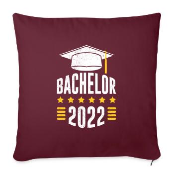Bachelor 2022 Bachelorabschluss Bachelor - Sofakissenbezug 45 x 45 cm - Burgunderrot - Vorne